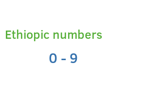 Ethiopic numbers